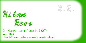 milan ress business card